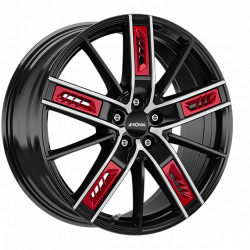 R67 Red Right JET BLACK-FRONT CUT 8.0x18